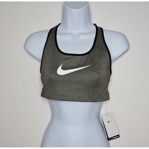 Nike Dri-FIT Womens Grey High Support Racerback Sports Bra Size‎ Small NWT